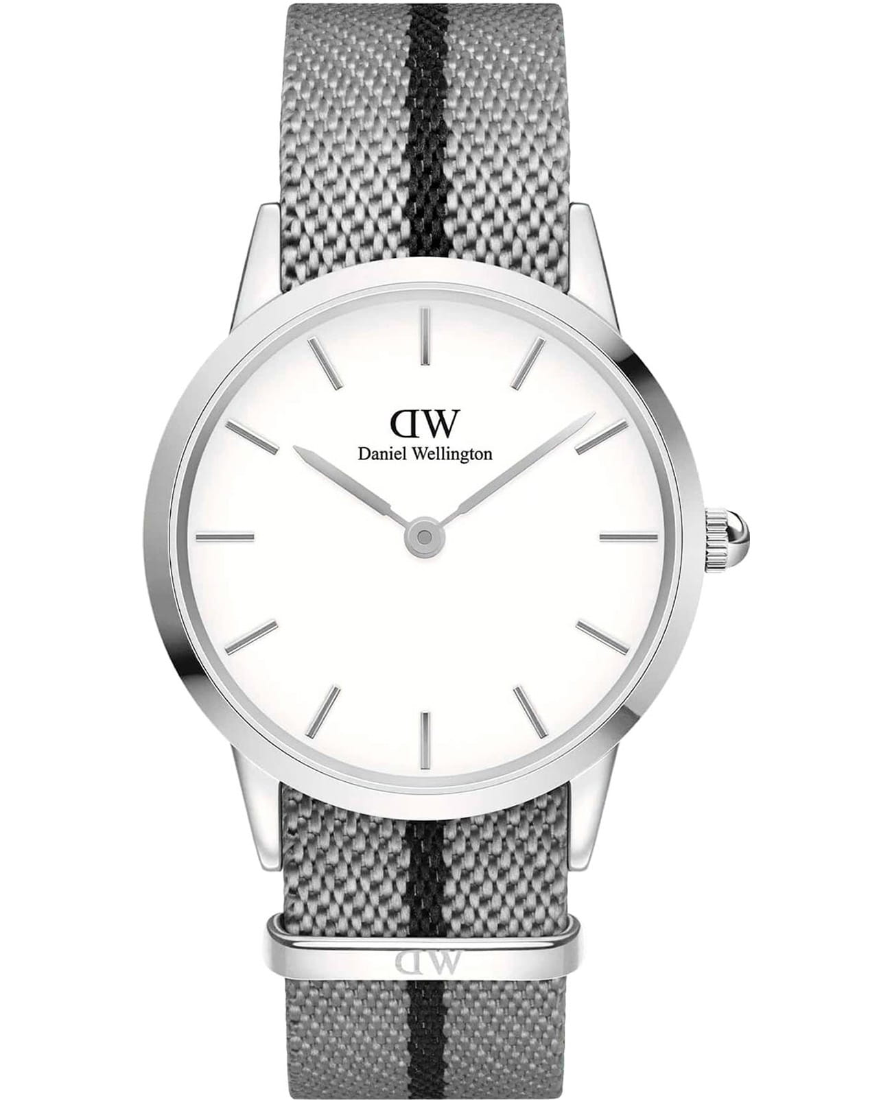 Daniel Wellington Daniel Wellington Iconic NATO DW00100679  DW00100679 кварцевые мужские часы белый циферблат, браслет нейлон — вид спереди